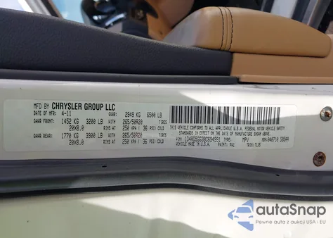2011 Dodge Durango Citadel from USA, damaged, VIN 1D4RD5GG3BC694991